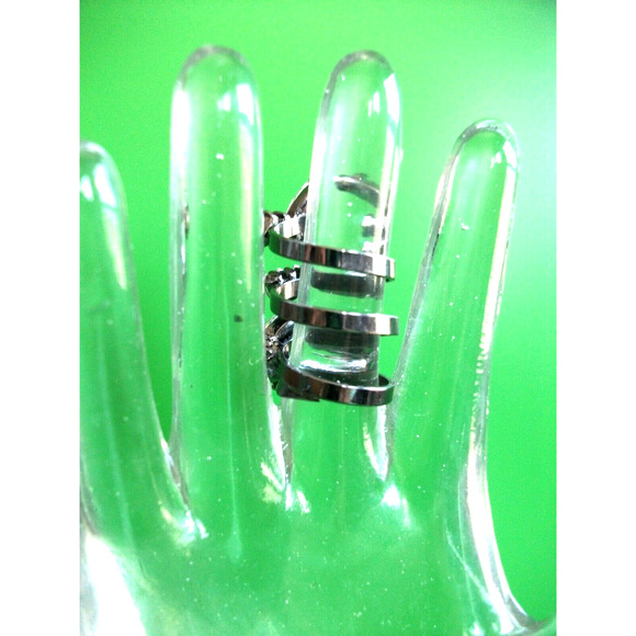 NIB NEW Erickson Beamon Ring Wrap Rhinestone Ring Size 7 - Picture 4 of 10